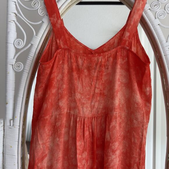 Raquel Allegra Dress Small 1 tie Tie Dye Sleeveless Midi Slip Boho Artsy Resort - Picture 6 of 12